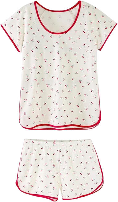 Striped Pajama Set Short Sleeve Top